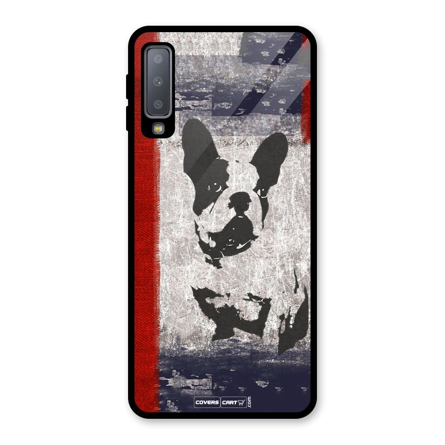 Bull Dog Glass Back Case for Galaxy A7 (2018)
