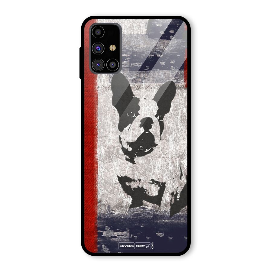 Bull Dog Glass Back Case for Galaxy M31s