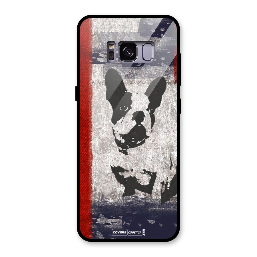 Bull Dog Glass Back Case for Galaxy S8
