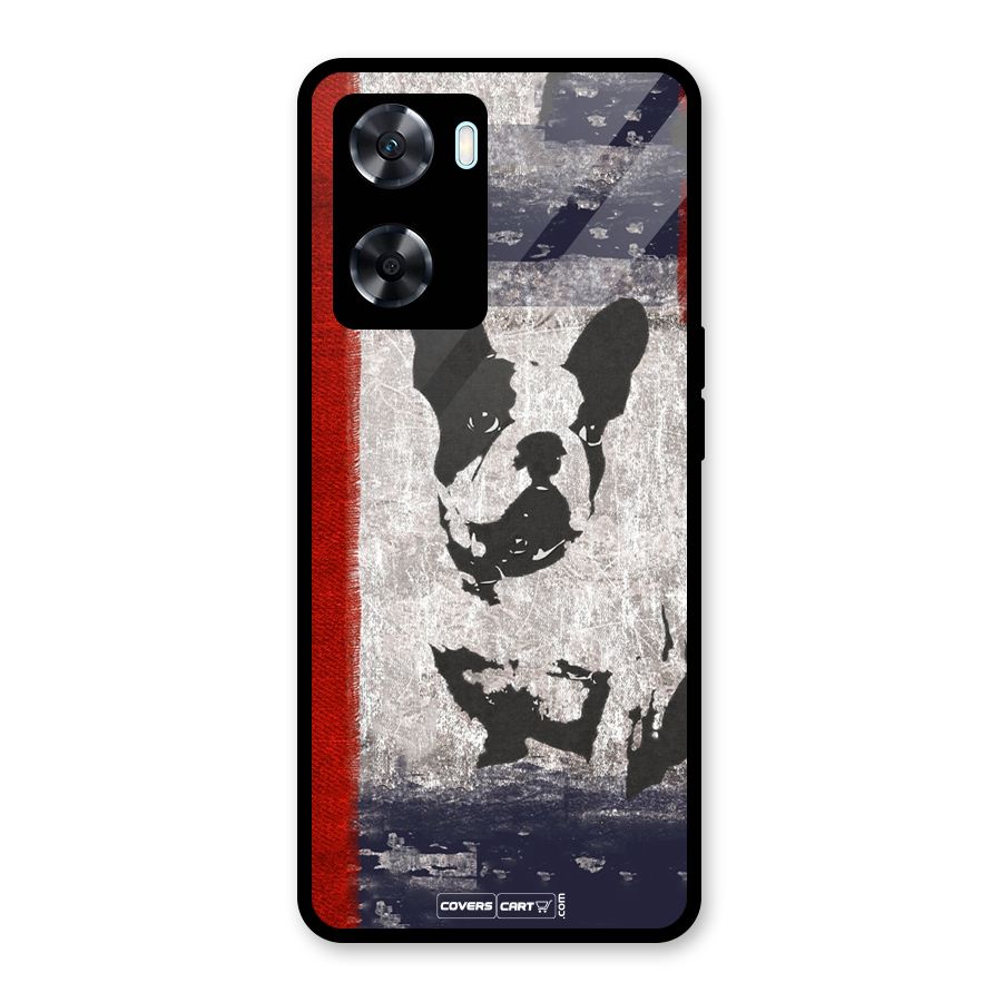 Bull Dog Glass Back Case for Oppo A77