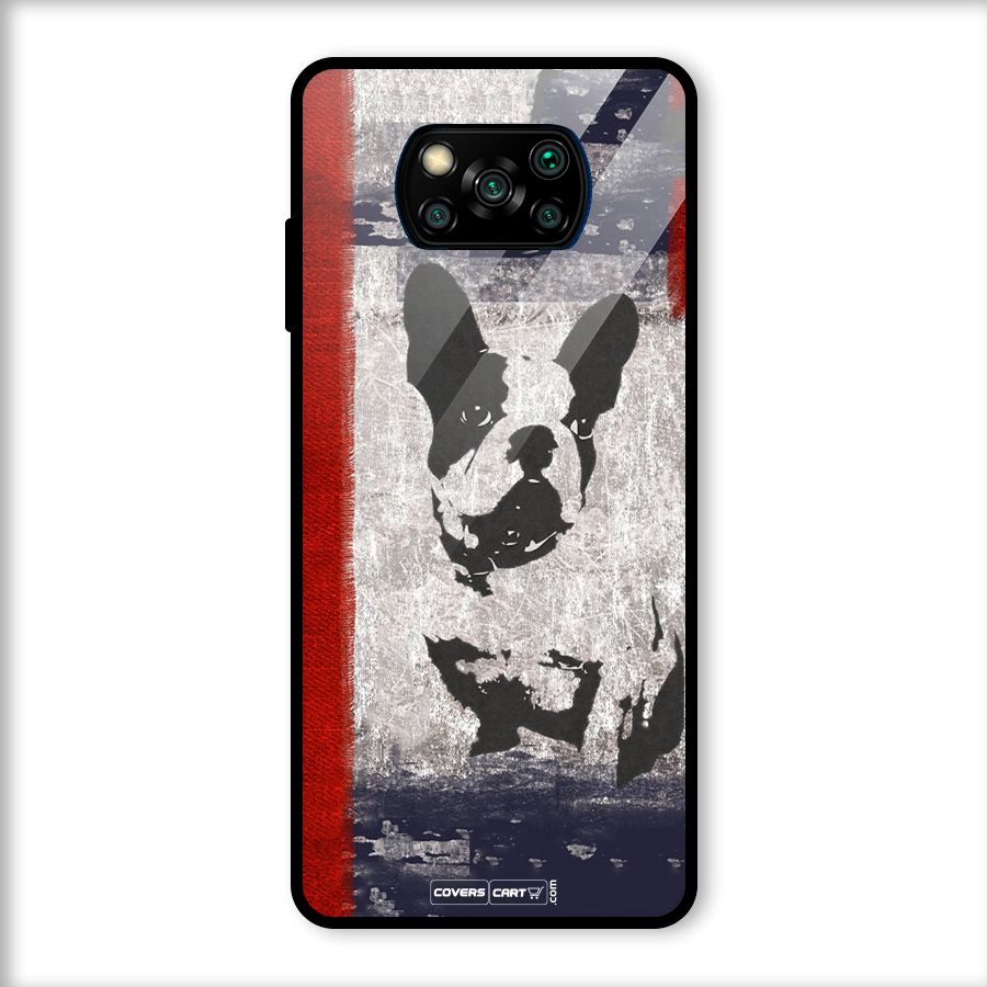 Bull Dog Glass Back Case for Poco X3