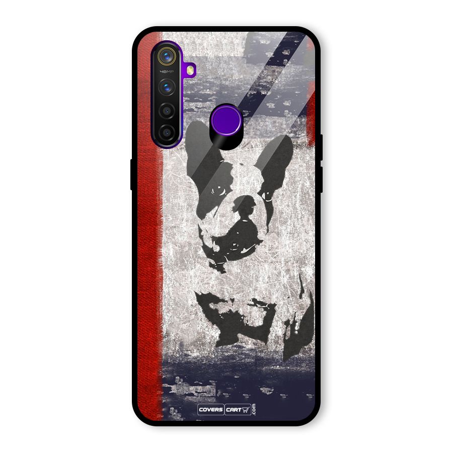 Bull Dog Glass Back Case for Realme 5 Pro