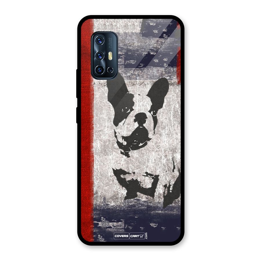Bull Dog Glass Back Case for Vivo V17
