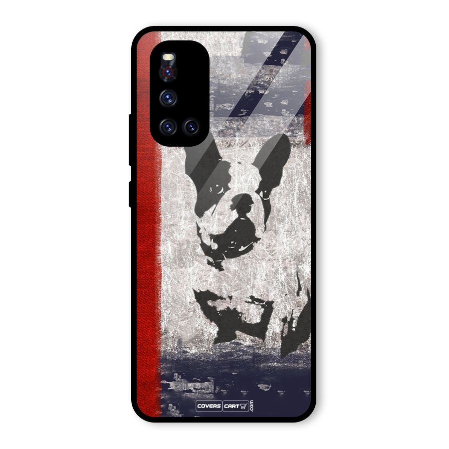 Bull Dog Glass Back Case for Vivo V19
