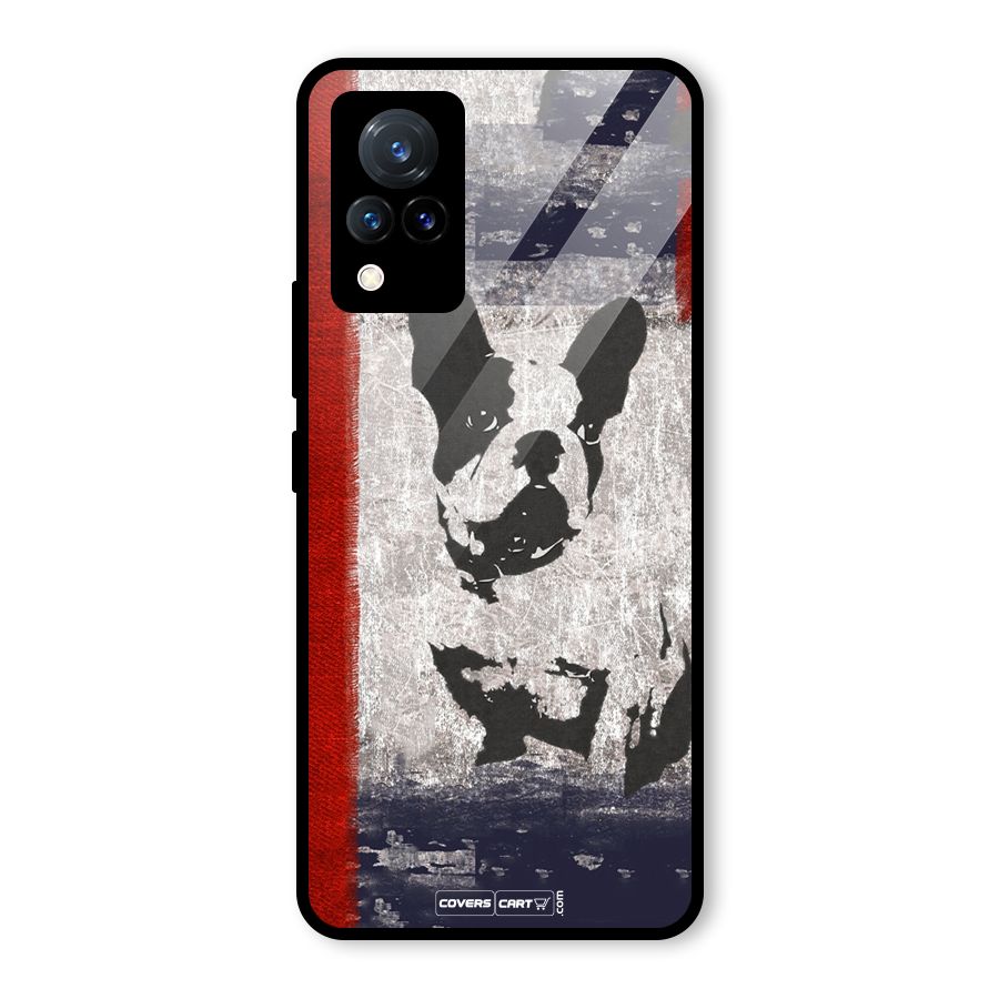 Bull Dog Glass Back Case for Vivo V21 5G