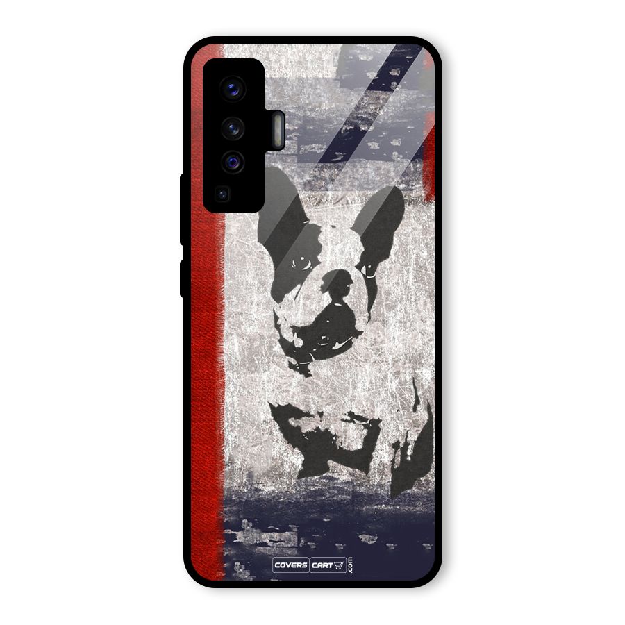 Bull Dog Glass Back Case for Vivo X50