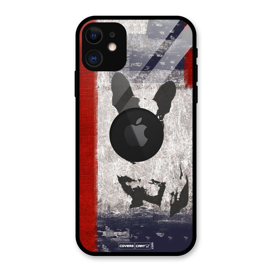Bull Dog Glass Back Case for iPhone 11 Logo Cut