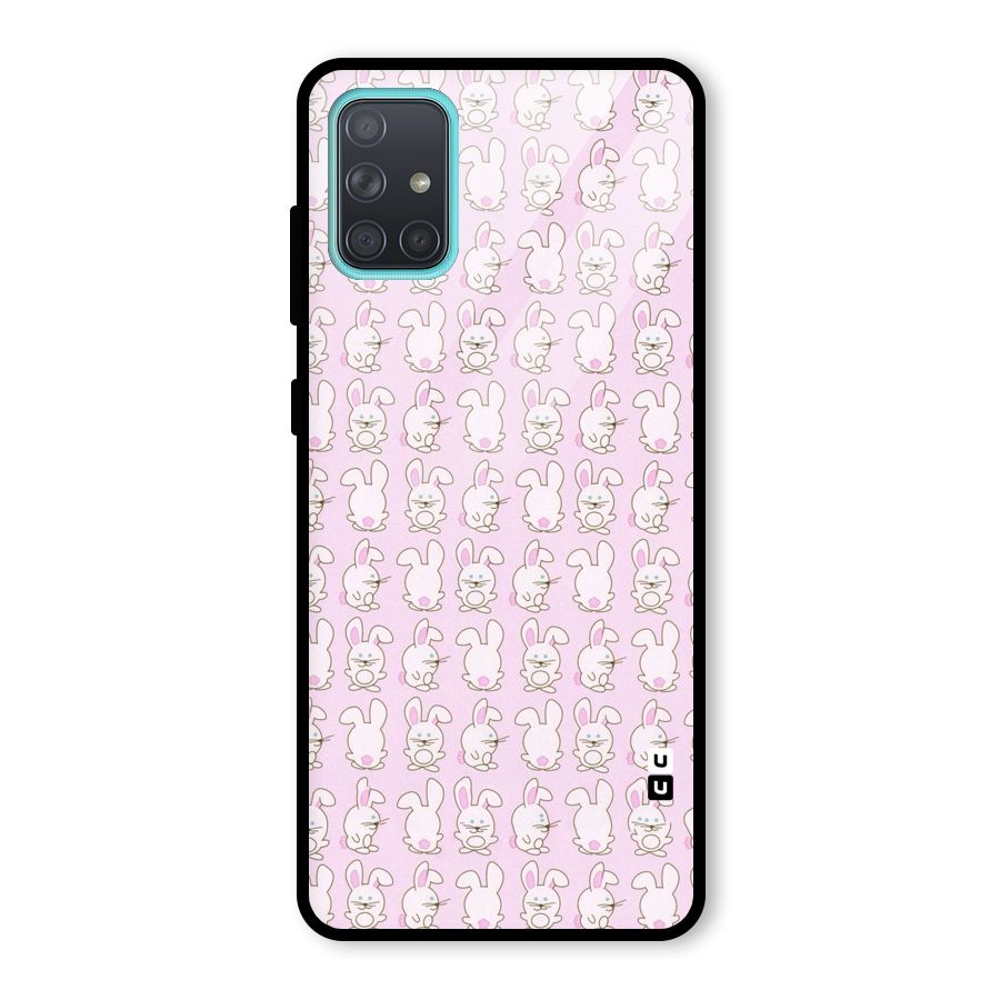 Bunny Cute Glass Back Case for Galaxy A71