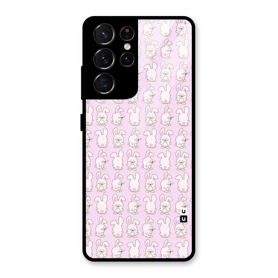 Bunny Cute Glass Back Case for Galaxy S21 Ultra 5G
