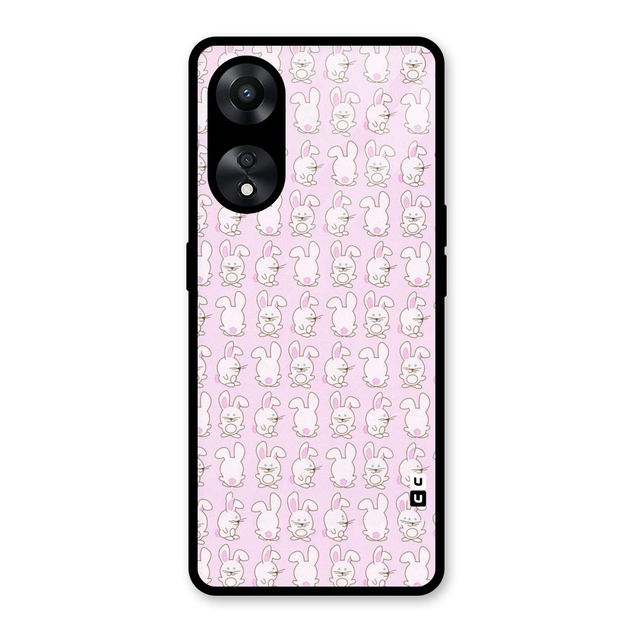 Bunny Cute Glass Back Case for Oppo A78