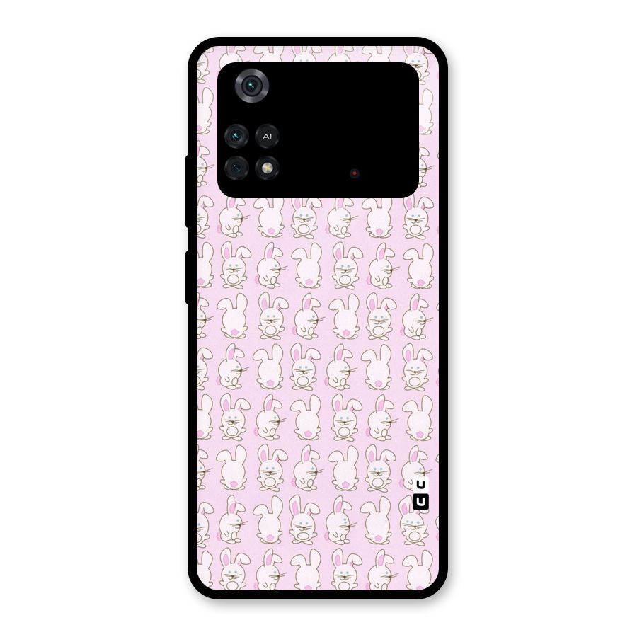 Bunny Cute Glass Back Case for Poco M4 Pro 4G