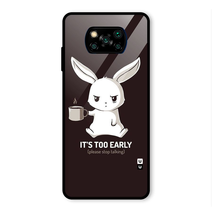 Bunny Early Glass Back Case for Poco X3 Pro