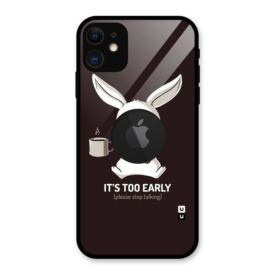 Bunny Early Glass Back Case for iPhone 11 Logo Cut
