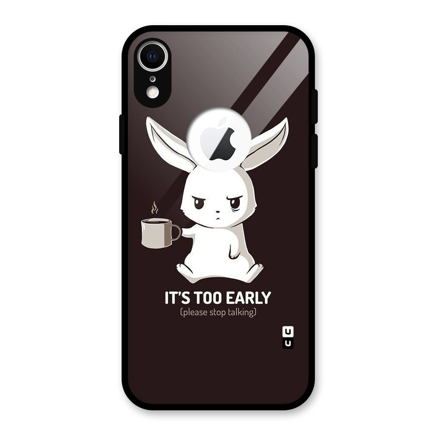 Bunny Early Glass Back Case for iPhone XR Logo Cut