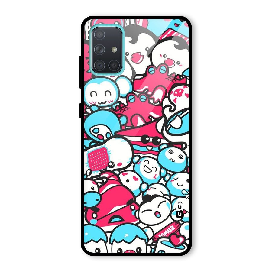 Bunny Quirk Glass Back Case for Galaxy A71