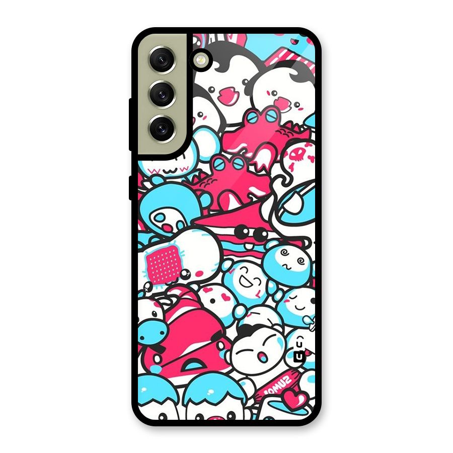 Bunny Quirk Glass Back Case for Galaxy S21 FE 5G