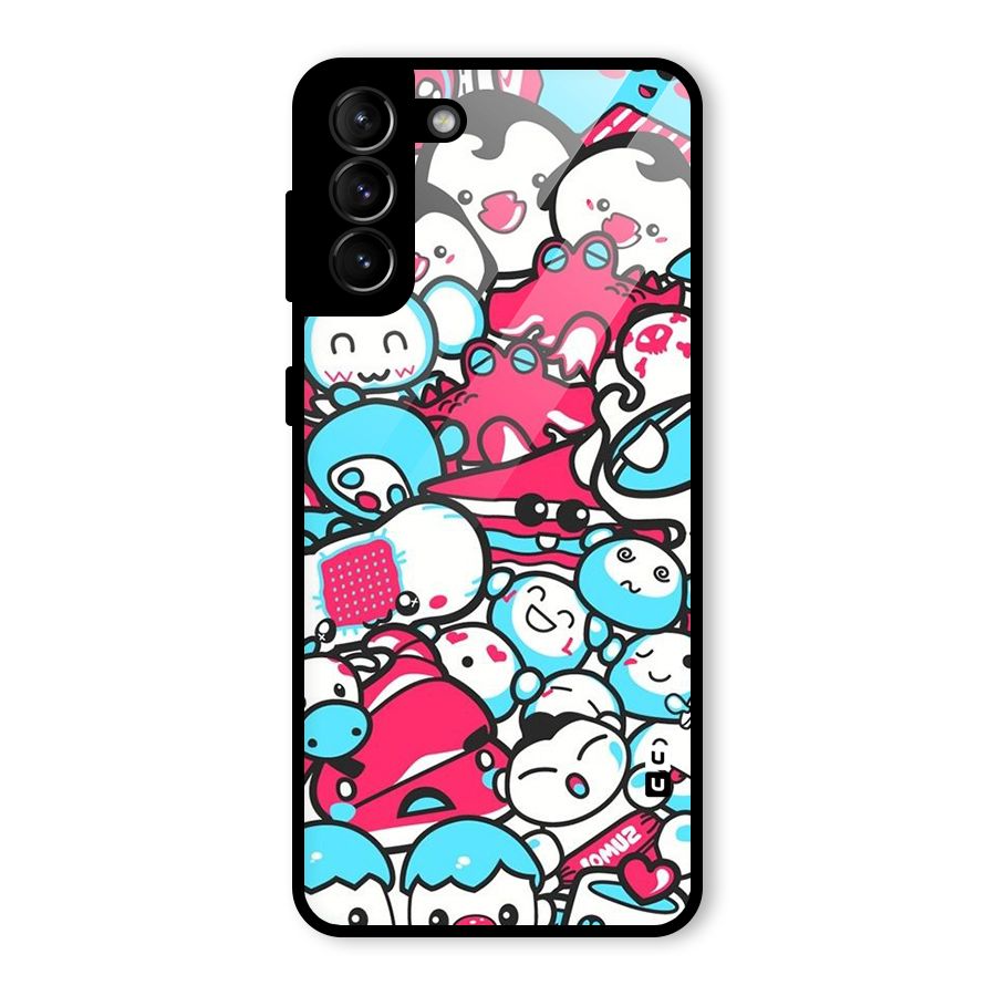 Bunny Quirk Glass Back Case for Galaxy S21 Plus