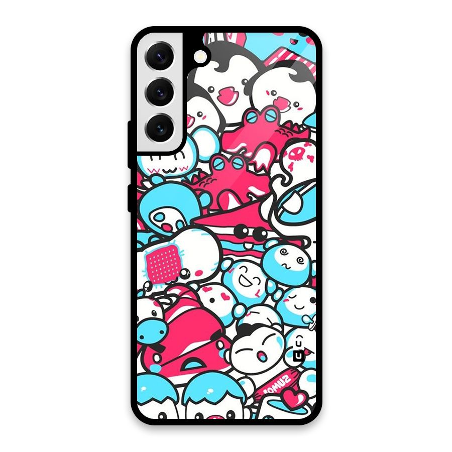 Bunny Quirk Glass Back Case for Galaxy S22 Plus 5G