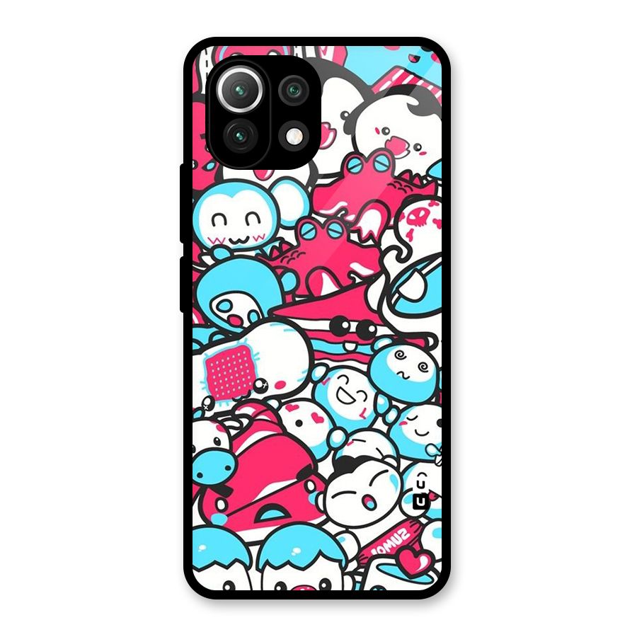 Bunny Quirk Glass Back Case for Mi 11 Lite
