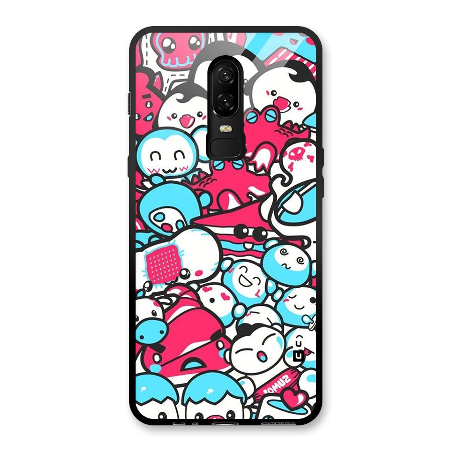 Bunny Quirk Glass Back Case for OnePlus 6