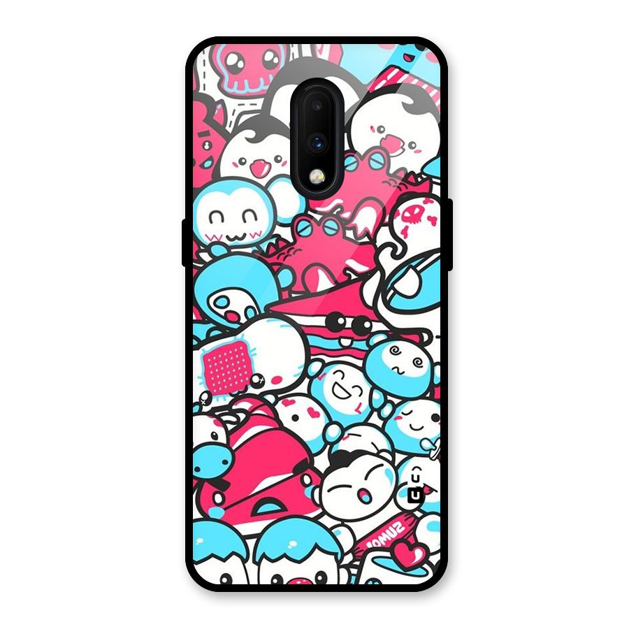 Bunny Quirk Glass Back Case for OnePlus 7