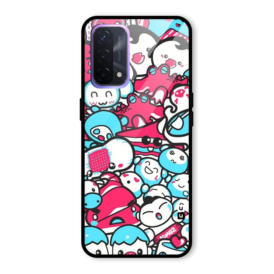 Bunny Quirk Glass Back Case for Oppo A74 5G