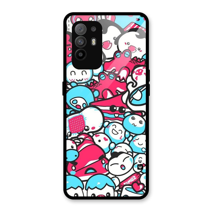 Bunny Quirk Glass Back Case for Oppo F19 Pro Plus 5G