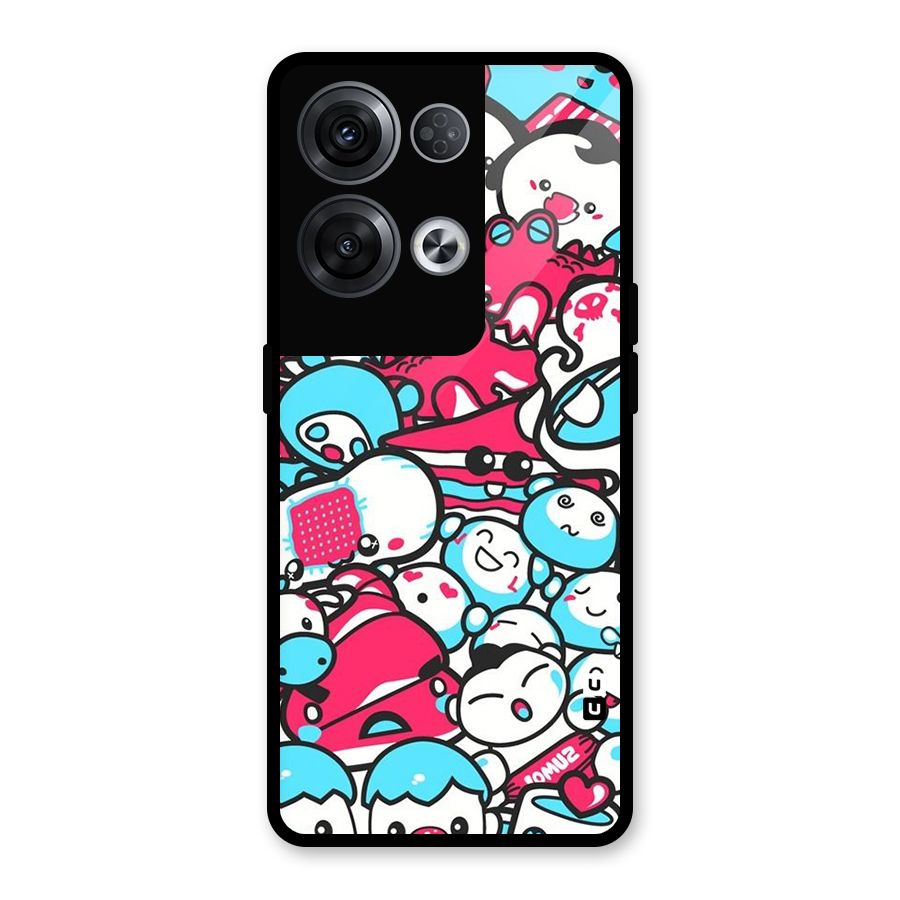 Bunny Quirk Glass Back Case for Oppo Reno8 Pro 5G