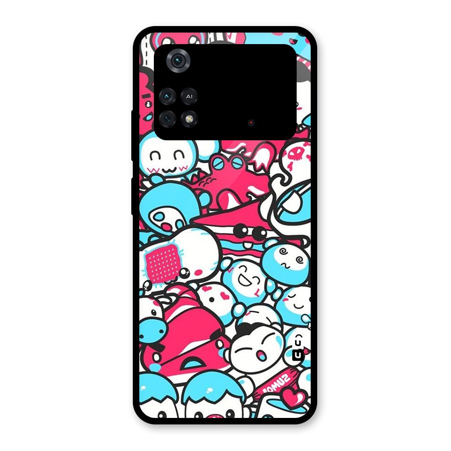 Bunny Quirk Glass Back Case for Poco M4 Pro 4G