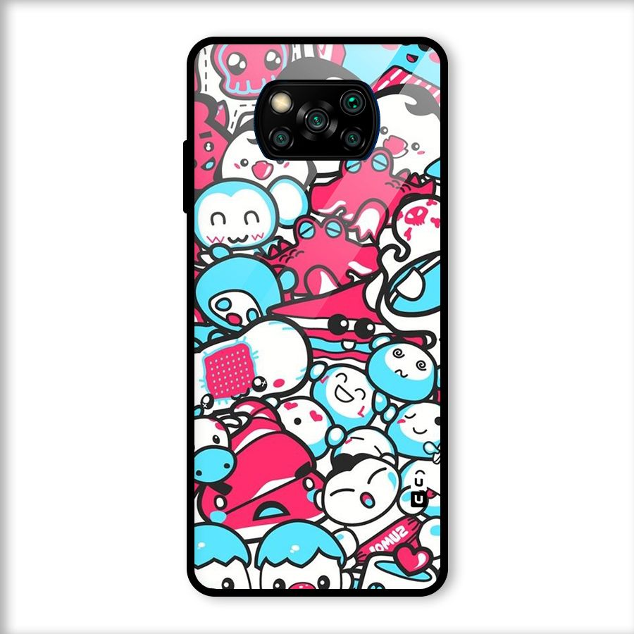 Bunny Quirk Glass Back Case for Poco X3