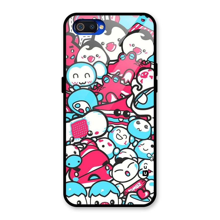 Bunny Quirk Glass Back Case for Realme C2