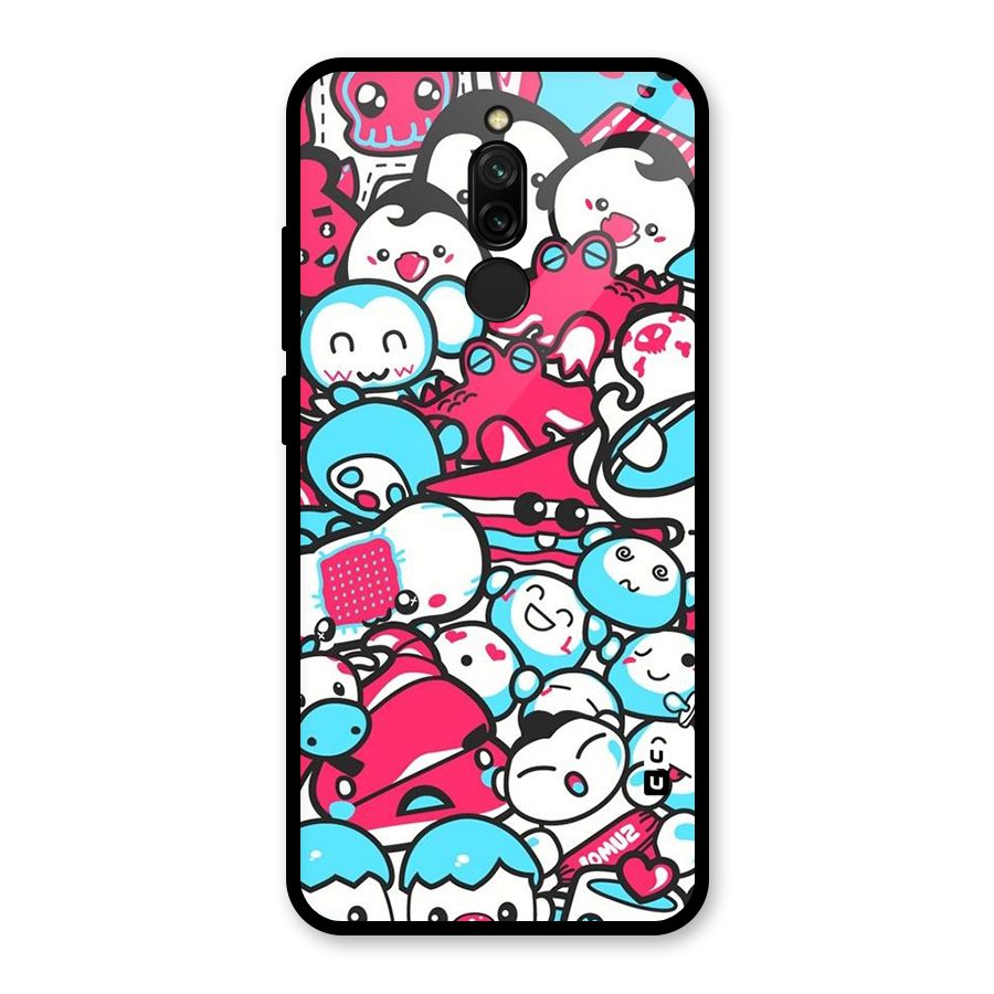 Bunny Quirk Glass Back Case for Redmi 8