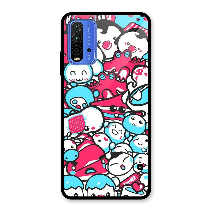 Bunny Quirk Glass Back Case for Redmi 9 Power