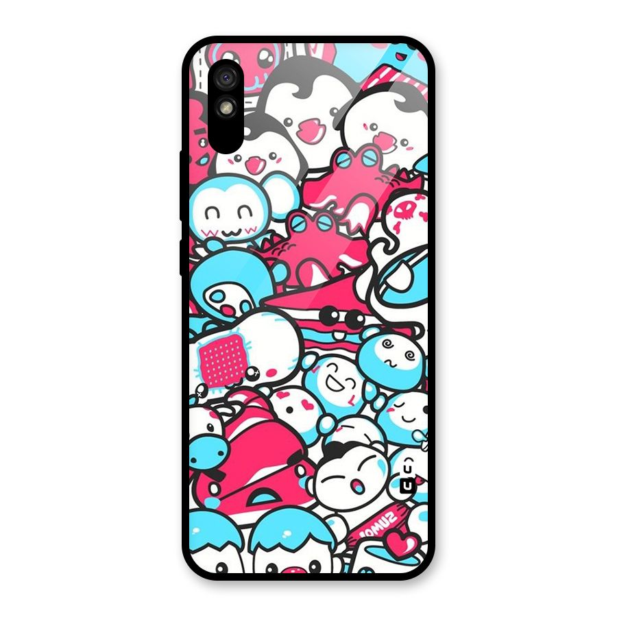 Bunny Quirk Glass Back Case for Redmi 9i