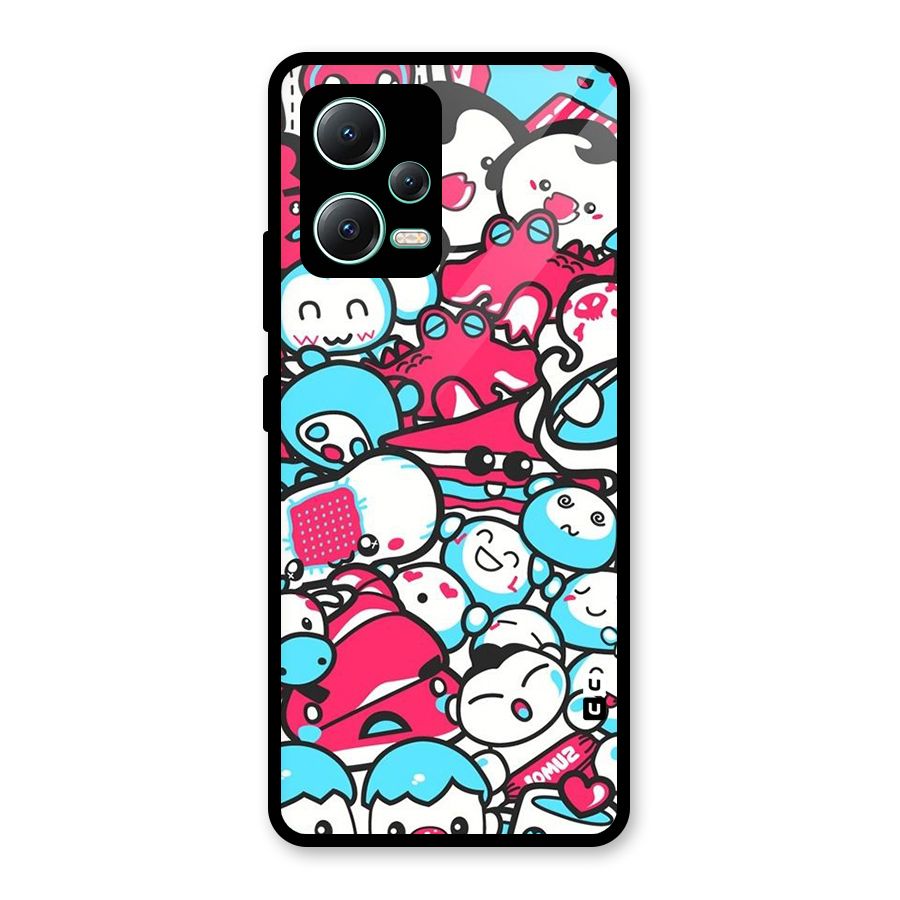 Bunny Quirk Glass Back Case for Redmi Note 12 5G