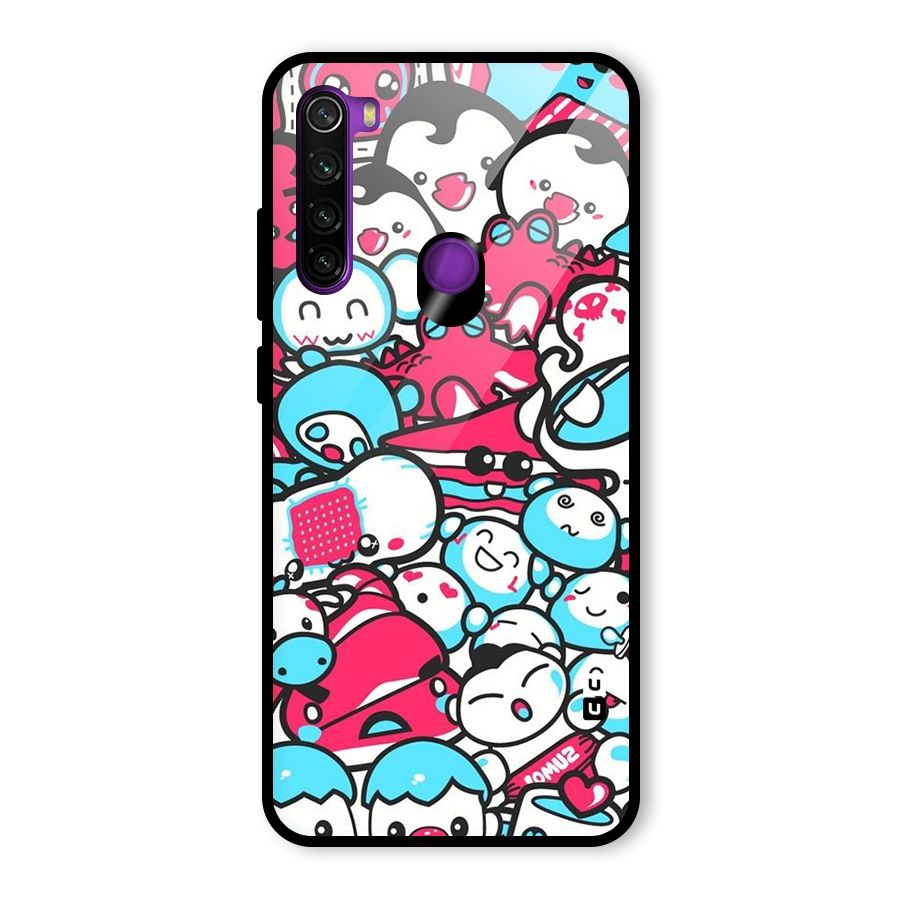 Bunny Quirk Glass Back Case for Redmi Note 8