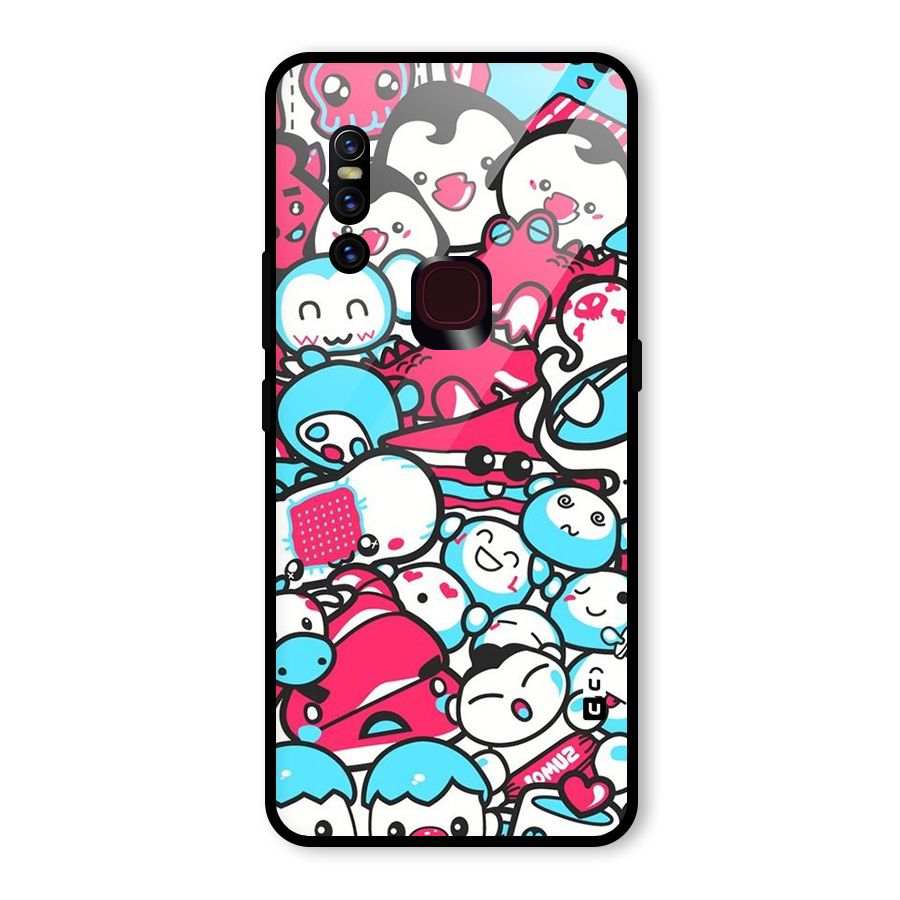Bunny Quirk Glass Back Case for Vivo V15