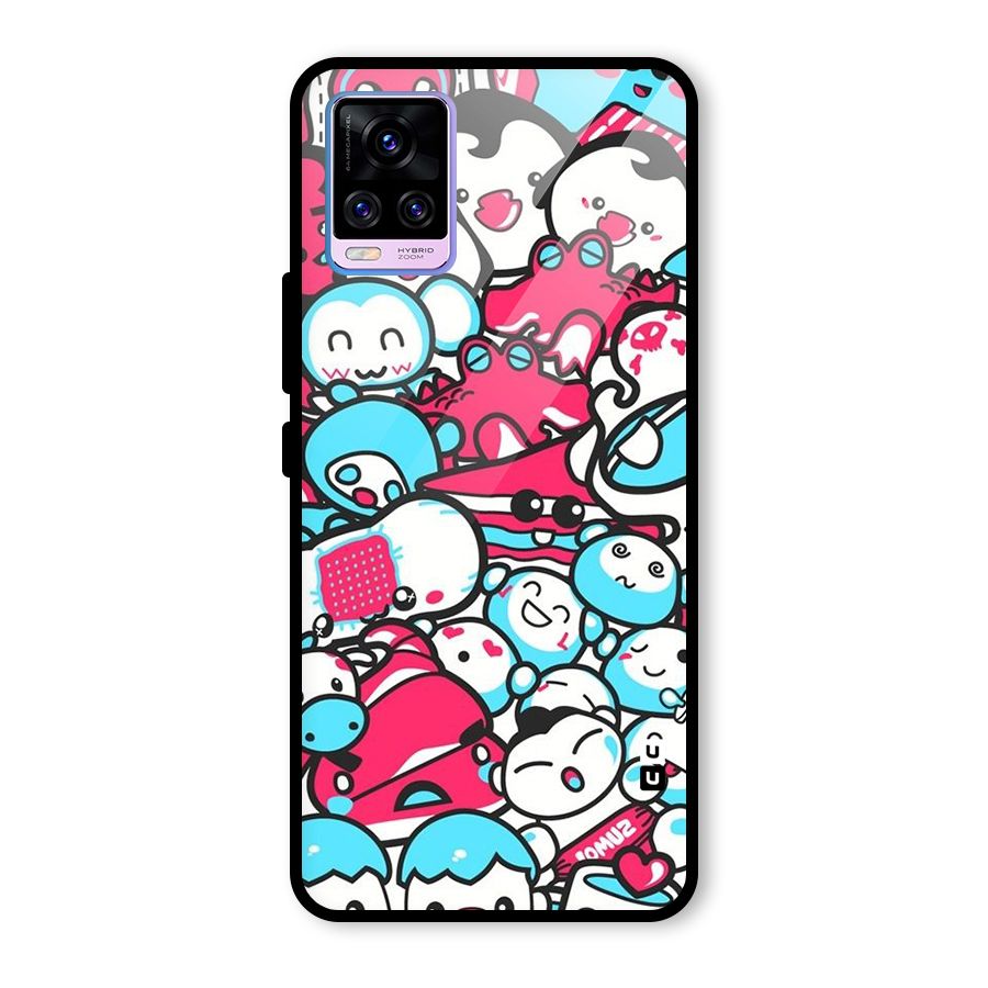 Bunny Quirk Glass Back Case for Vivo V20 Pro
