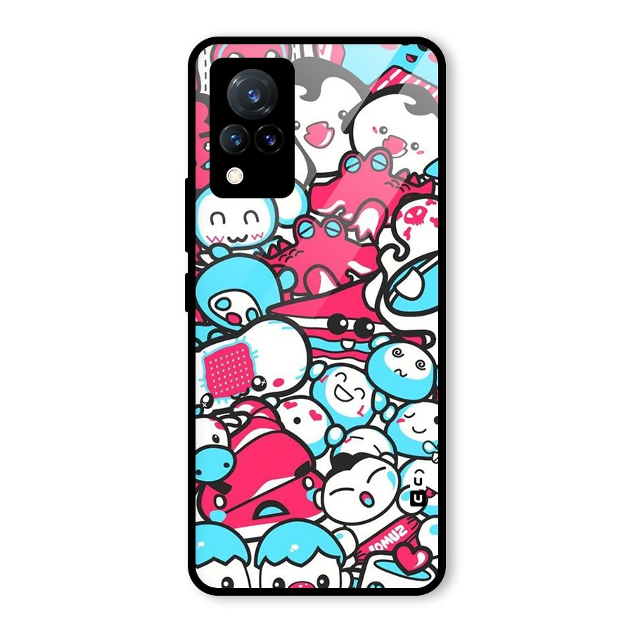 Bunny Quirk Glass Back Case for Vivo V21 5G