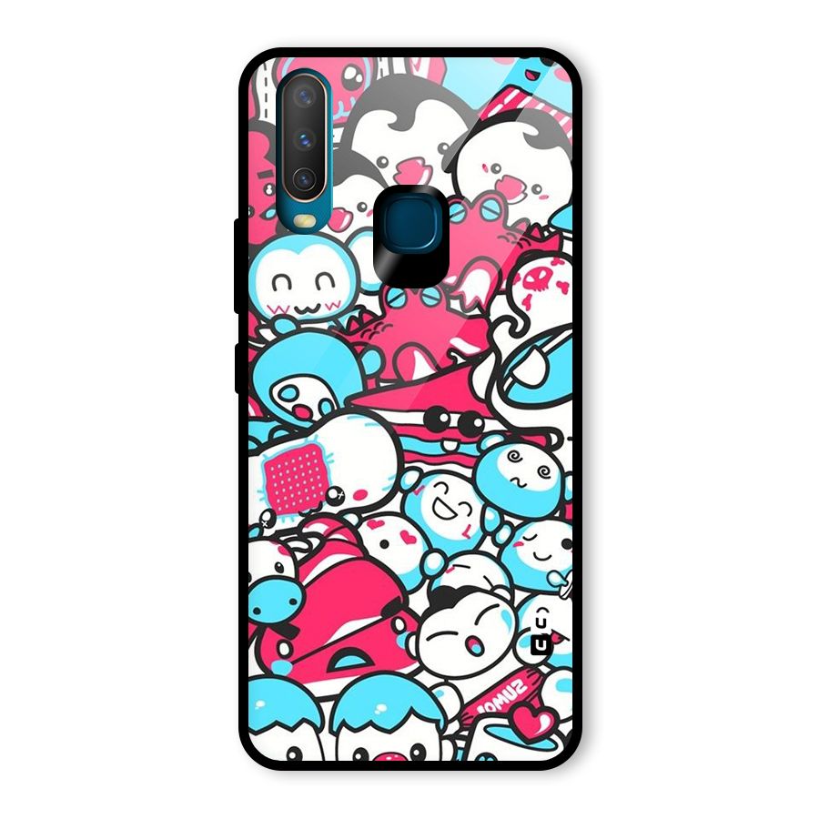Bunny Quirk Glass Back Case for Vivo Y17