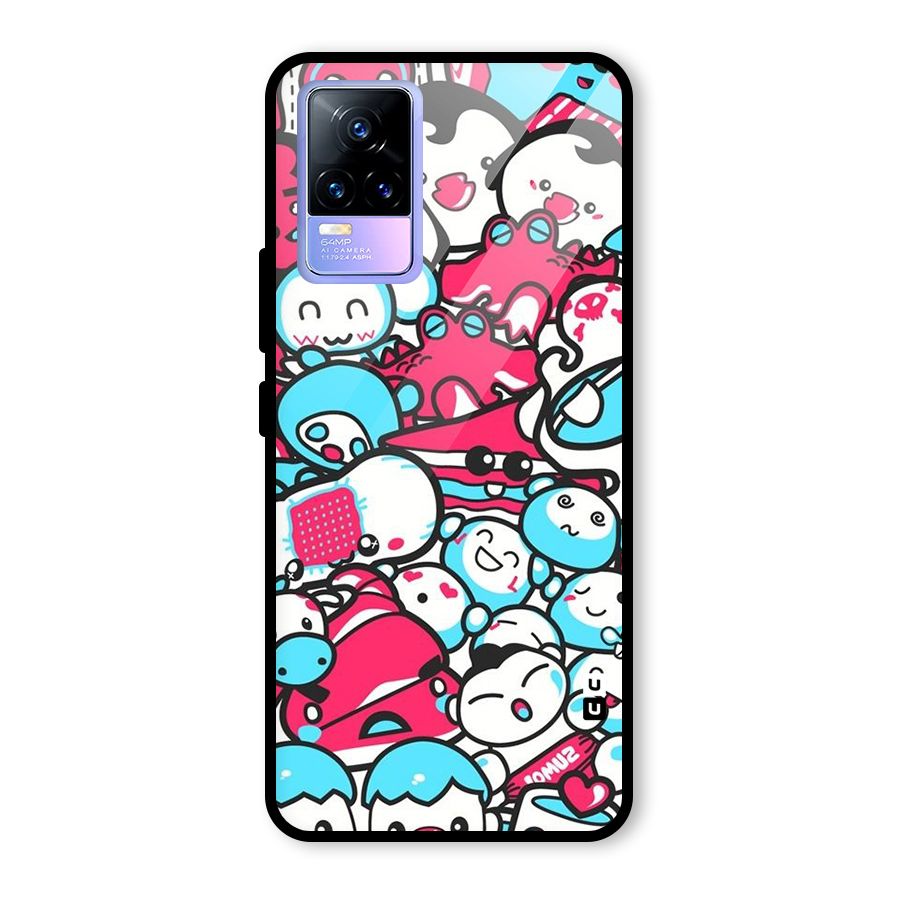 Bunny Quirk Glass Back Case for Vivo Y73