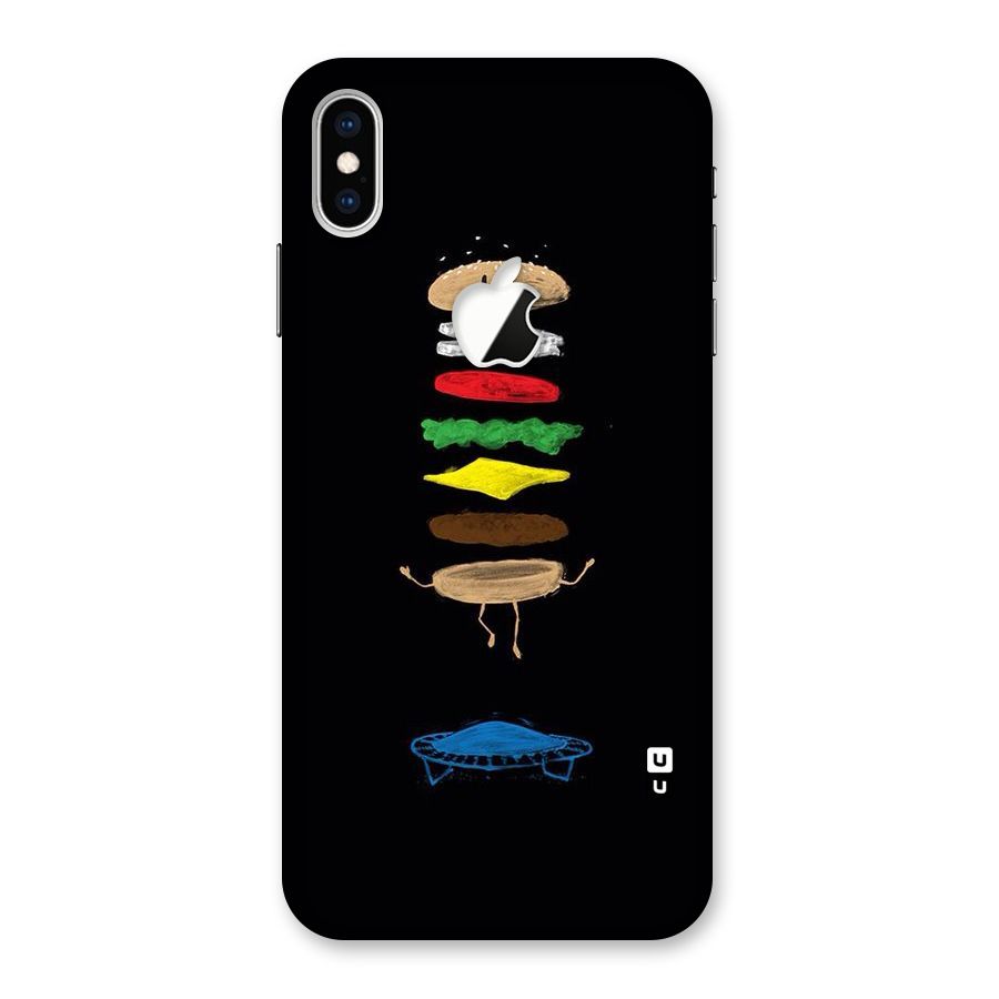 Burger Jump Back Case for iPhone XS Max Apple Cut