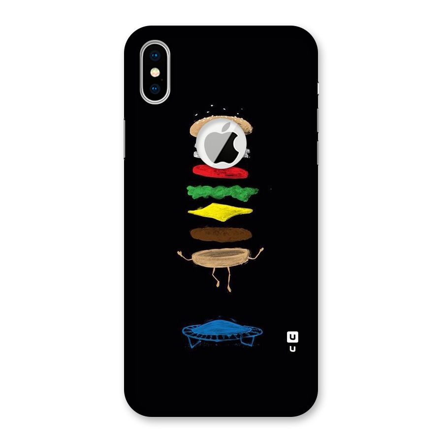 Burger Jump Back Case for iPhone X Logo Cut