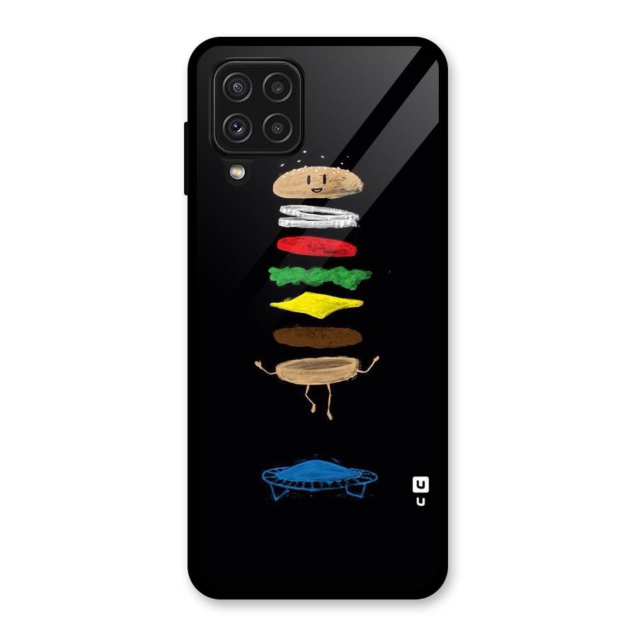 Burger Jump Glass Back Case for Galaxy A22 4G