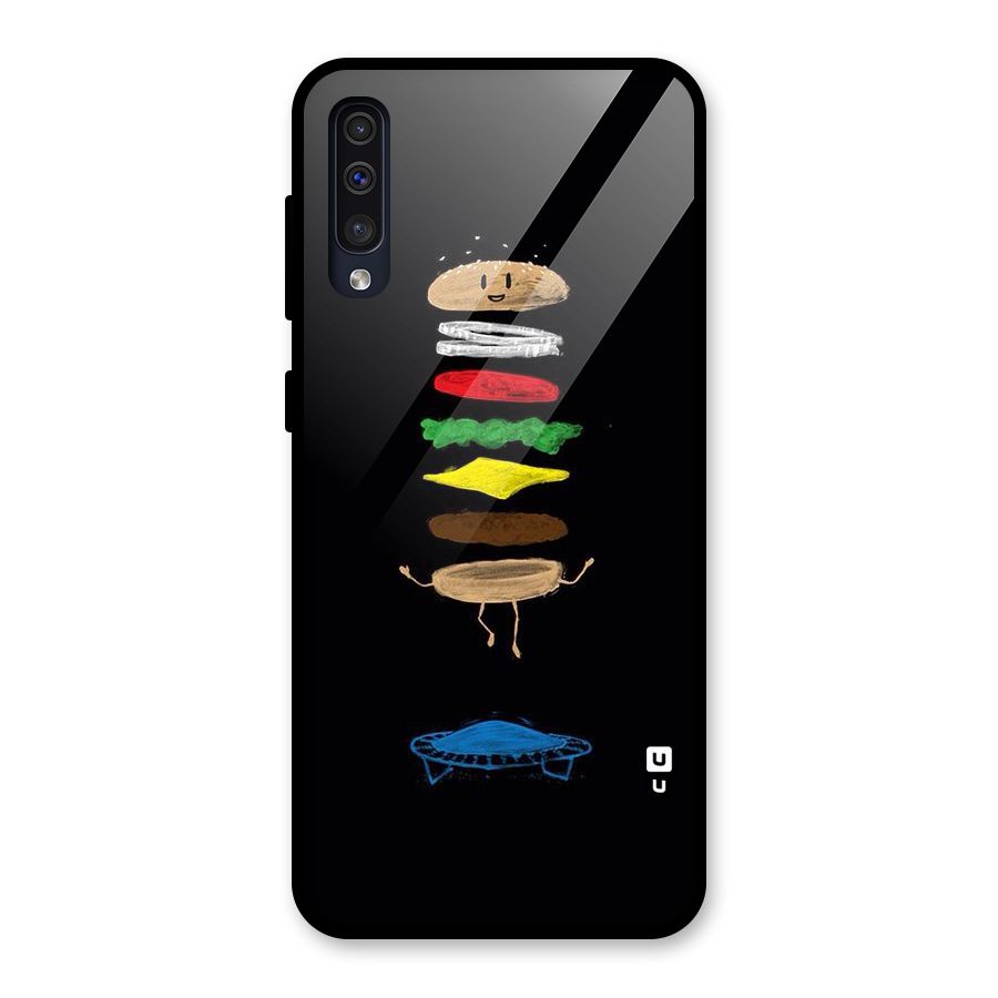 Burger Jump Glass Back Case for Galaxy A30s