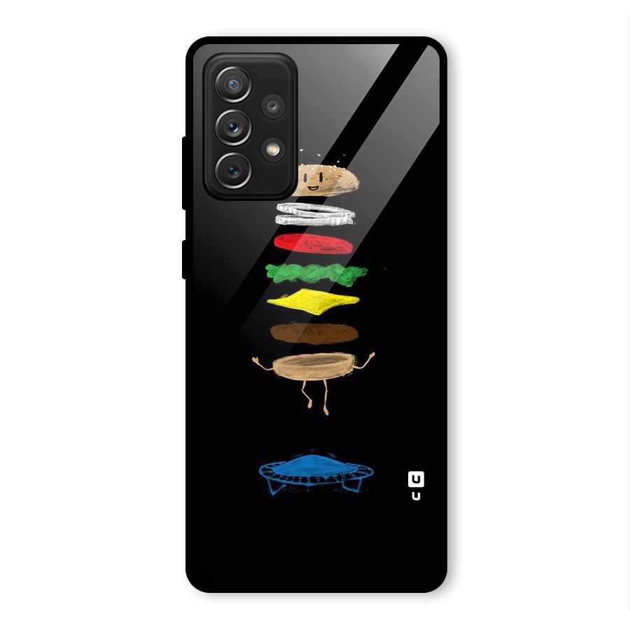 Burger Jump Glass Back Case for Galaxy A72