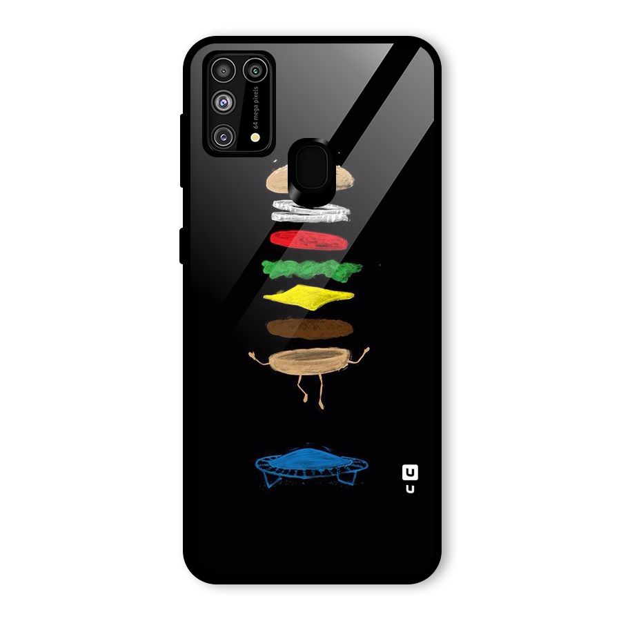 Burger Jump Glass Back Case for Galaxy F41