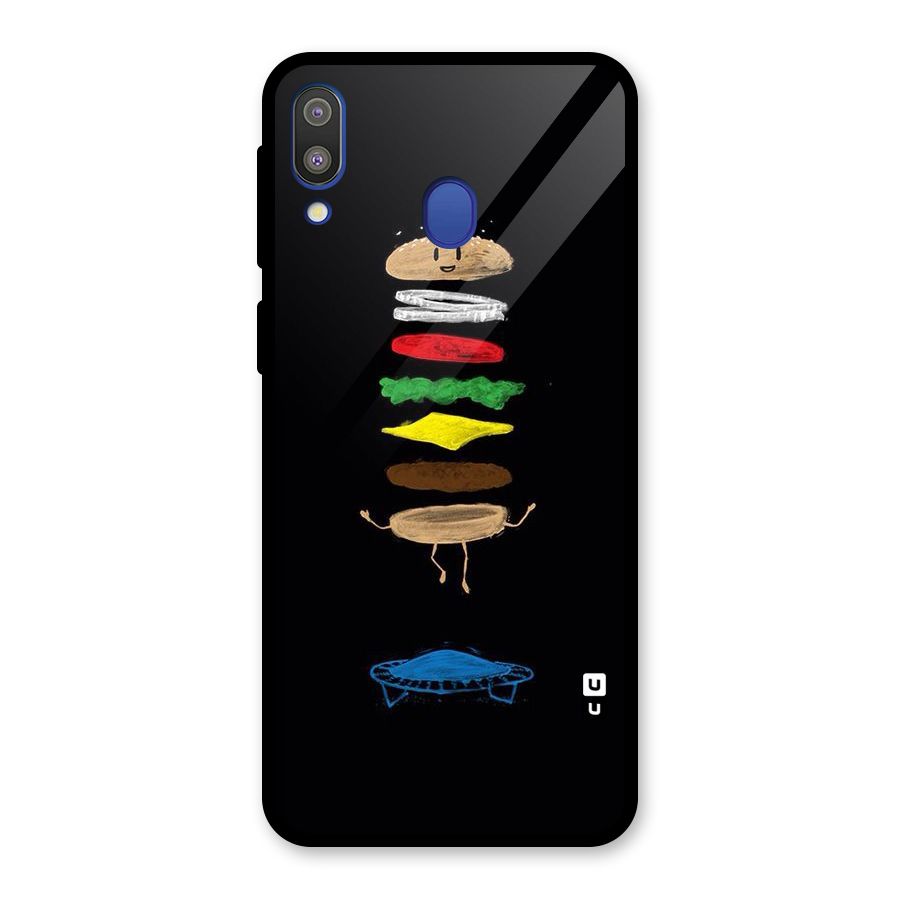 Burger Jump Glass Back Case for Galaxy M20