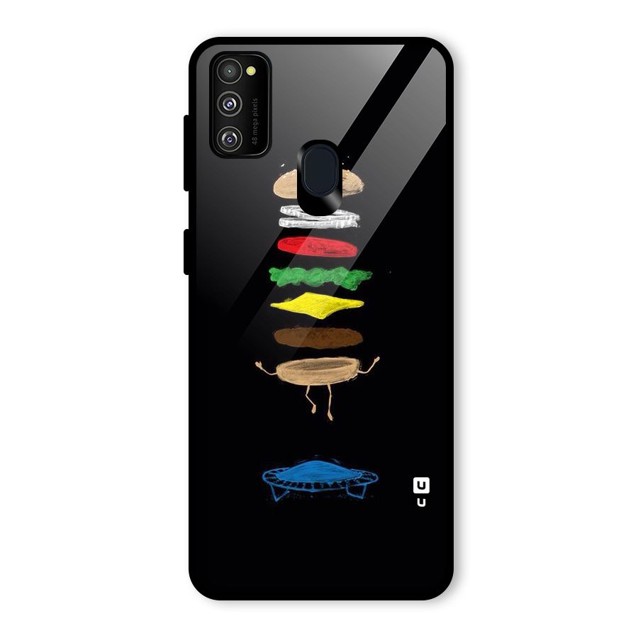 Burger Jump Glass Back Case for Galaxy M30s