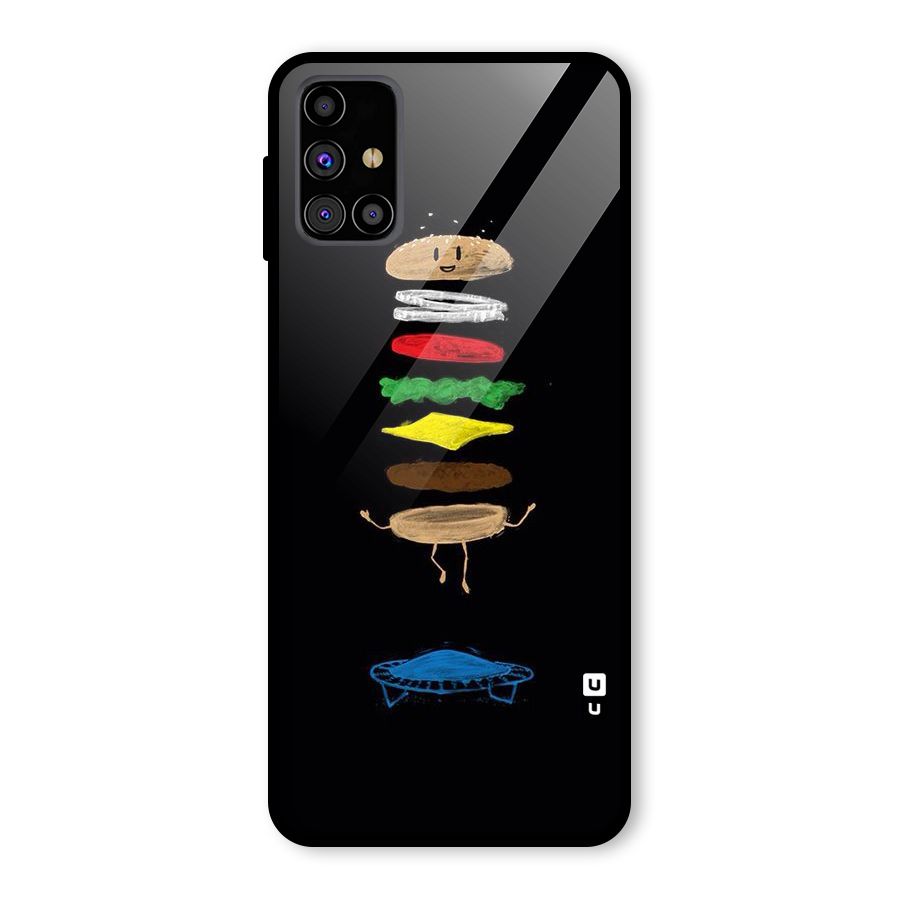 Burger Jump Glass Back Case for Galaxy M31s